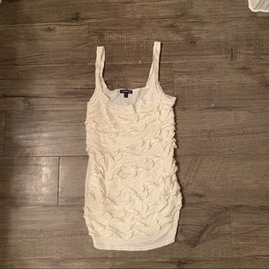 Express Cream Ruffle Blouse